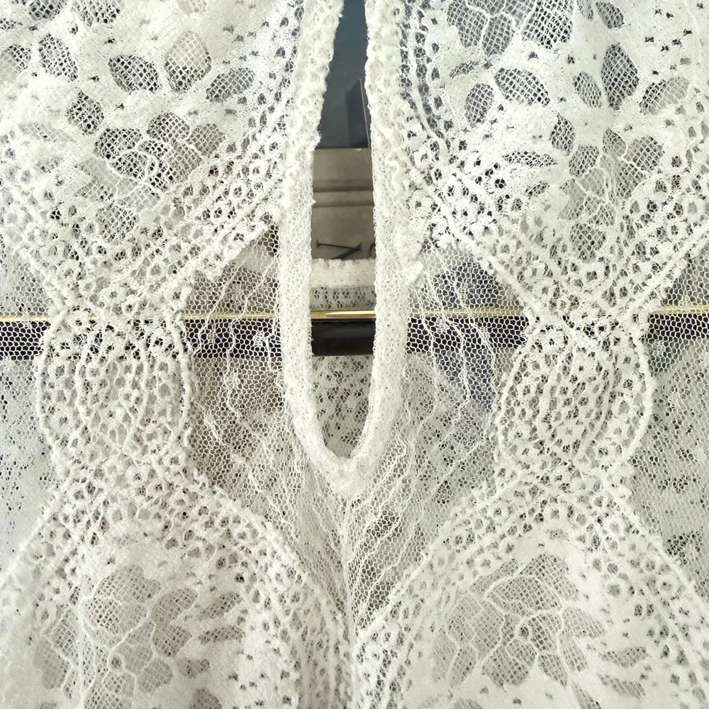 Anthropologie Forever That Girl Sheer Lace Blouse XL - Picture 3 of 8